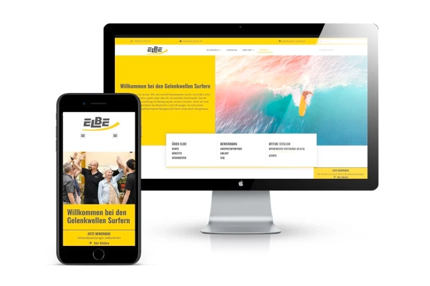 Karriereseite eines Unternehmens für Gelenkwellen-Service